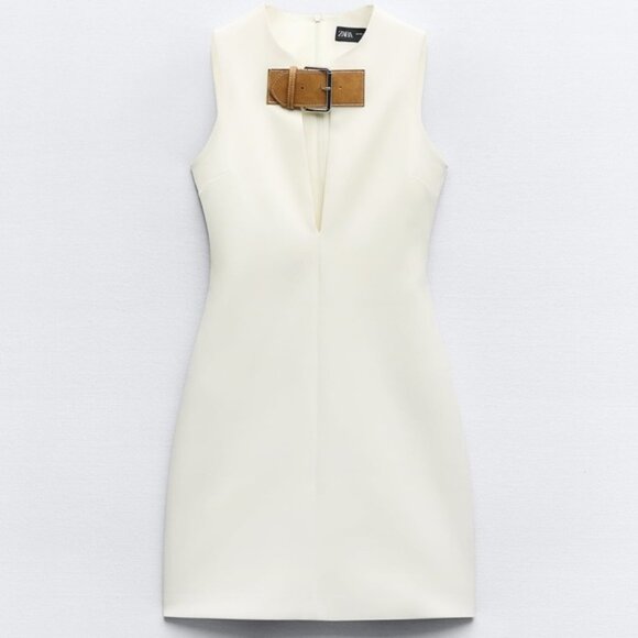 ZARA BELTED TAILORED DRESS - Picture 1 of 4
